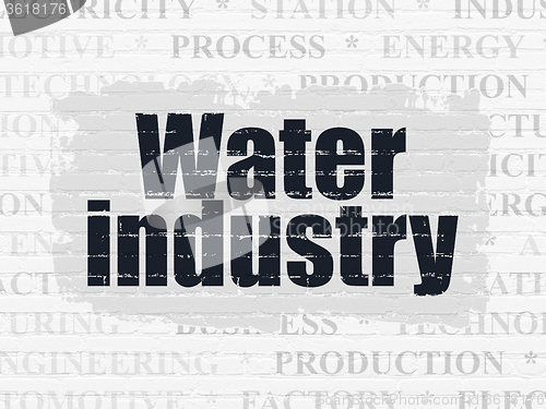 Image of Industry concept: Water Industry on wall background