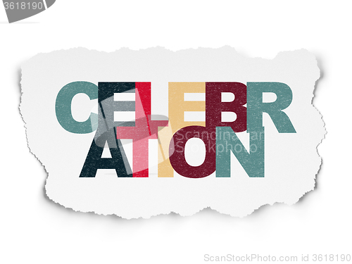 Image of Entertainment, concept: Celebration on Torn Paper background