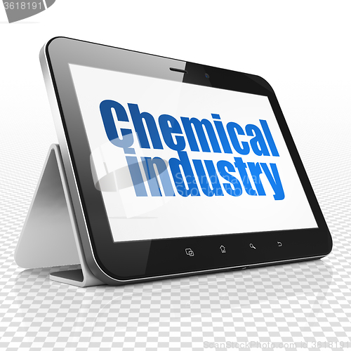 Image of Industry concept: Tablet Computer with Chemical Industry on display