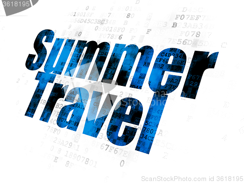 Image of Travel concept: Summer Travel on Digital background
