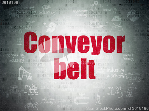 Image of Industry concept: Conveyor Belt on Digital Paper background