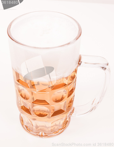 Image of Retro looking Lager beer glass