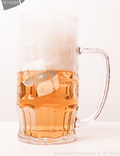 Image of Retro looking Lager beer glass