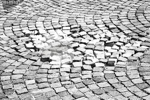 Image of  cracked  step   brick in  italy old wall and texture material t