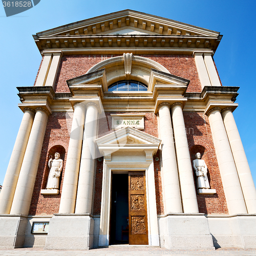 Image of medieval old architecture in italy europe milan religion       a