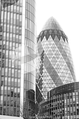Image of new     building in london skyscraper      financial district an
