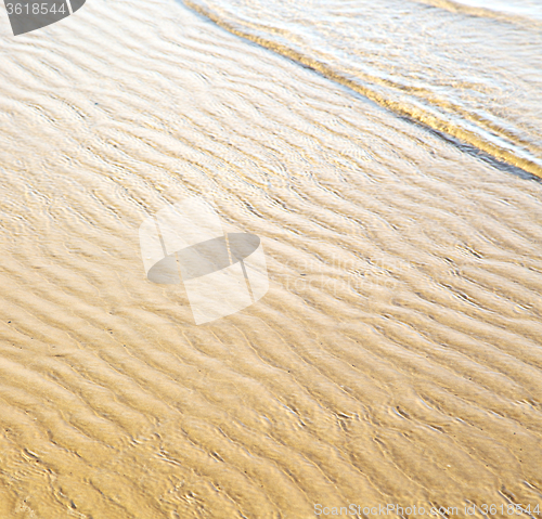 Image of dune morocco in africa brown coastline wet sand beach near atlan