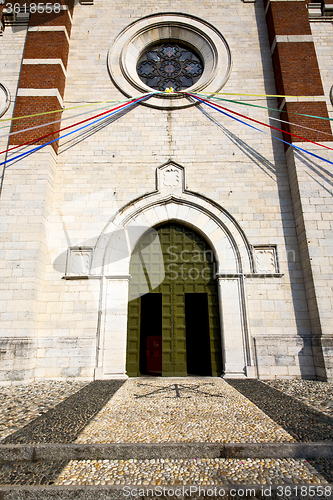 Image of  italy  lombardy    in  the varano borghi     church  closed bri