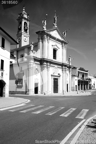 Image of medieval old architecture in italy europe milan religion       a