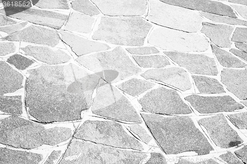 Image of  cracked  step   brick in  italy old wall and texture material t