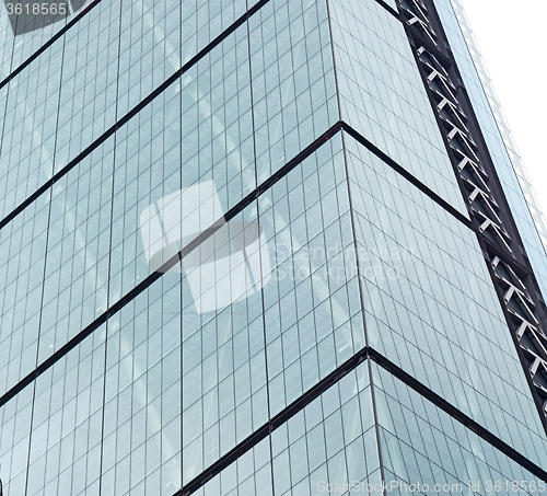 Image of new building in london skyscraper financial district and window