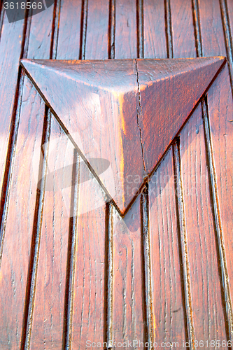 Image of grain texture of   antique  door in italy   europe