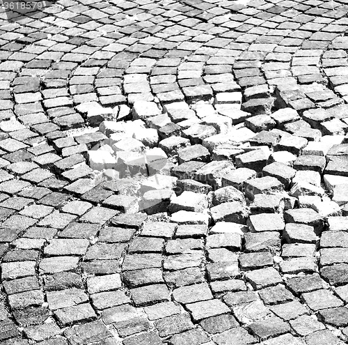Image of  cracked  step   brick in  italy old wall and texture material t