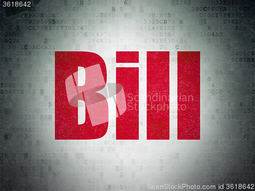 Image of Banking concept: Bill on Digital Paper background