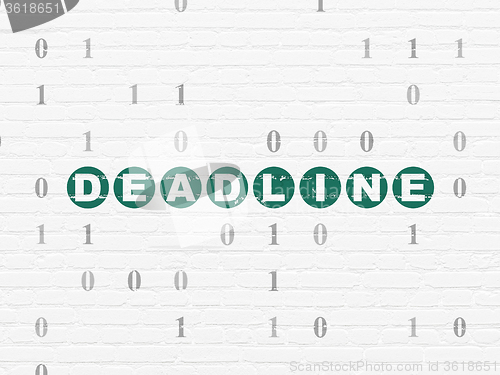Image of Business concept: Deadline on wall background