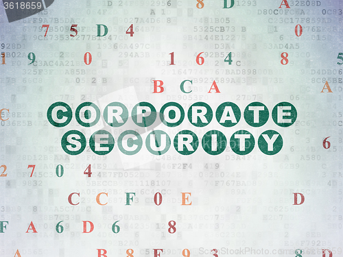 Image of Security concept: Corporate Security on Digital Paper background