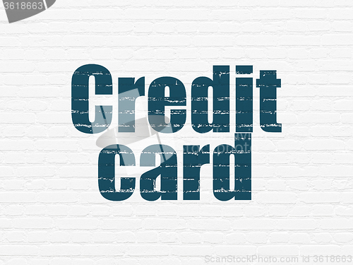 Image of Money concept: Credit Card on wall background