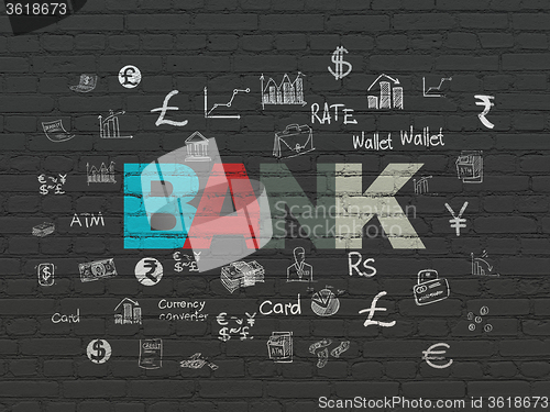 Image of Banking concept: Bank on wall background