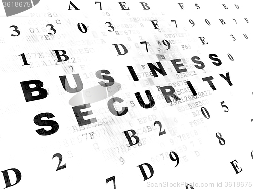 Image of Protection concept: Business Security on Digital background