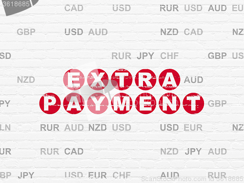 Image of Money concept: Extra Payment on wall background