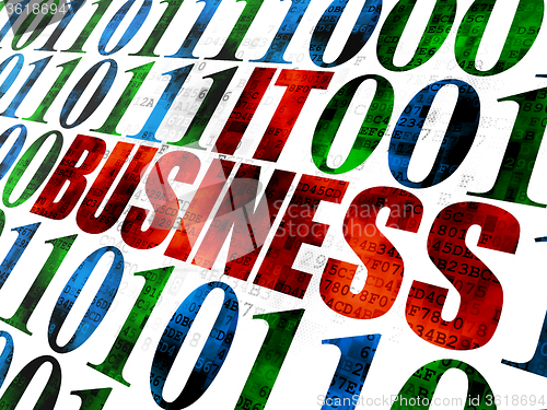 Image of Business concept: IT Business on Digital background