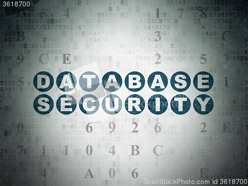 Image of Protection concept: Database Security on Digital Paper background