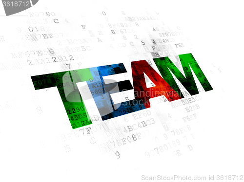 Image of Finance concept: Team on Digital background