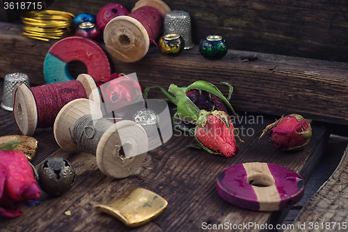 Image of Thread with beads for needlework