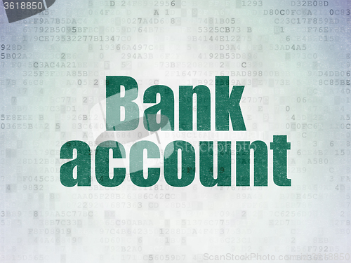 Image of Money concept: Bank Account on Digital Paper background