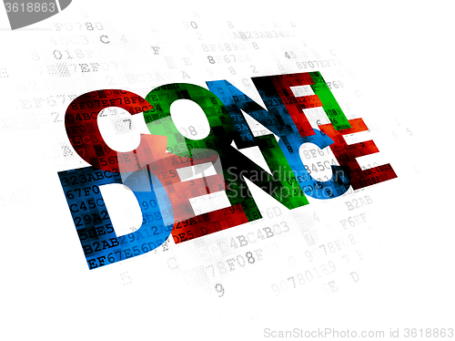 Image of Finance concept: Confidence on Digital background