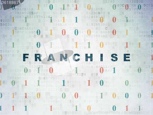 Image of Business concept: Franchise on Digital Paper background