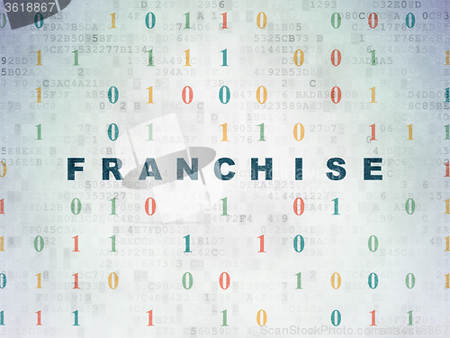 Image of Business concept: Franchise on Digital Paper background