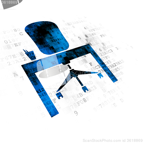Image of Finance concept: Office on Digital background