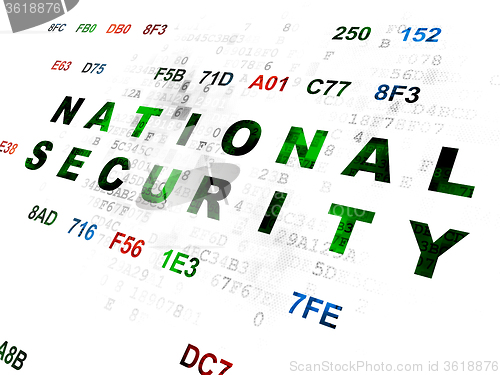 Image of Protection concept: National Security on Digital background
