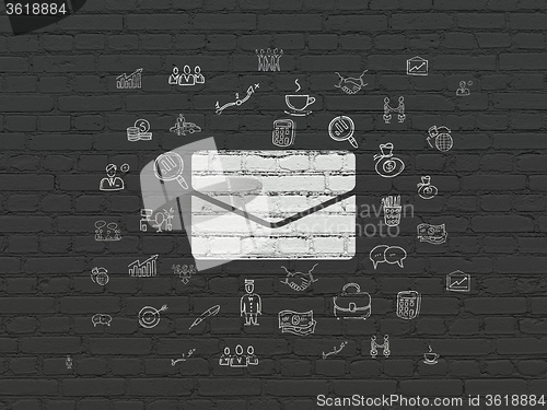 Image of Business concept: Email on wall background