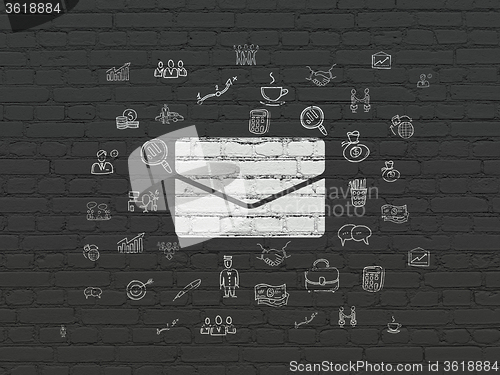 Image of Business concept: Email on wall background