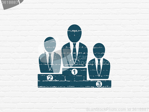 Image of Business concept: Business Team on wall background