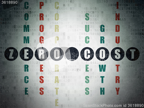Image of Finance concept: Zero cost in Crossword Puzzle