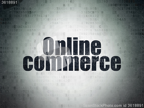 Image of Finance concept: Online Commerce on Digital Paper background