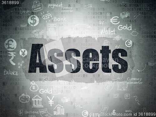 Image of Money concept: Assets on Digital Paper background