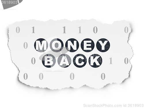 Image of Finance concept: Money Back on Torn Paper background