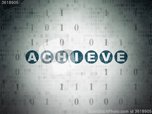 Image of Business concept: Achieve on Digital Paper background