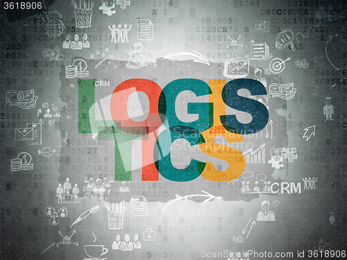 Image of Business concept: Logistics on Digital Paper background