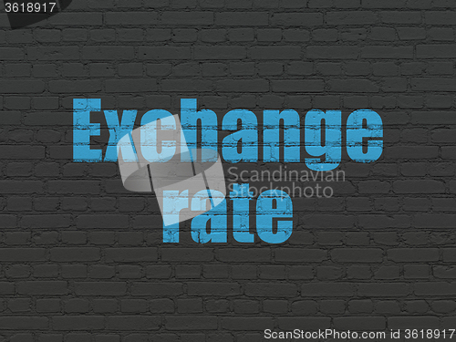 Image of Currency concept: Exchange Rate on wall background