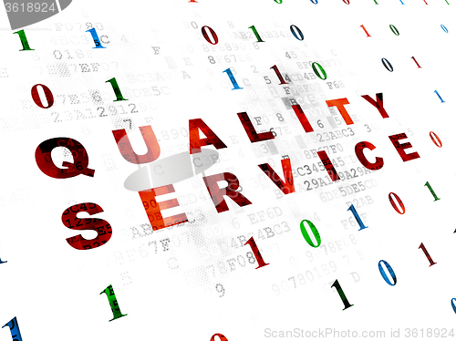 Image of Business concept: Quality Service on Digital background