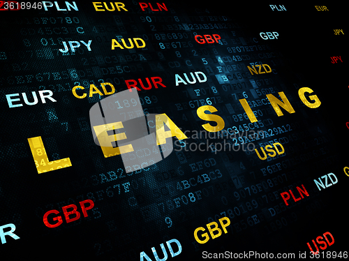 Image of Finance concept: Leasing on Digital background