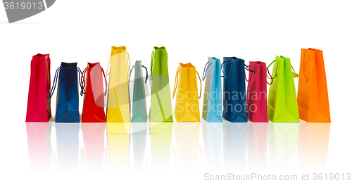 Image of many colorful shopping bags