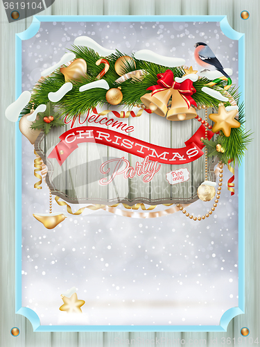 Image of Merry christmas card. Eps 10