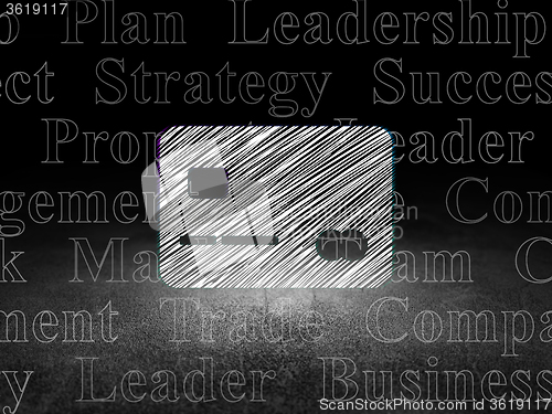 Image of Finance concept: Credit Card in grunge dark room