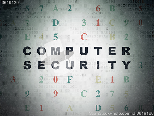 Image of Security concept: Computer Security on Digital Paper background